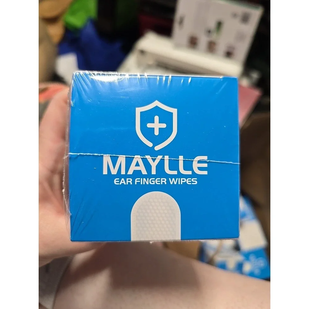 Maylle Ear Finger Wipes Dog Ear Wipes Gently Removes Wax Dirt & Debris
